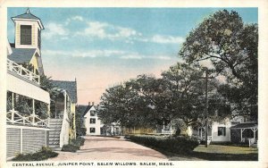 SALEM WILLOWS, MA Massachusetts   CENTRAL AVENUE~JUNIPER POINT  c1920's Postcard