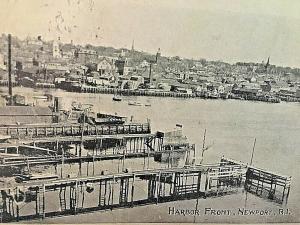 Postcard  Antique View of Harbor Front in Newport, RI   Z7