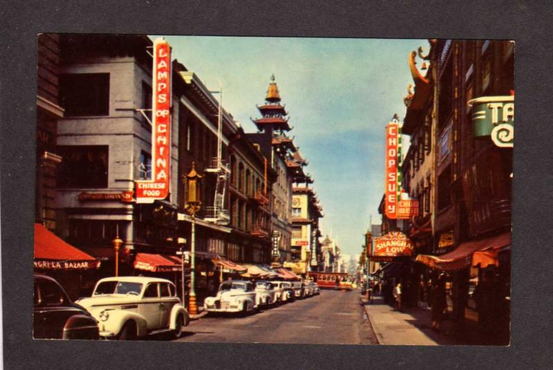 CA Chinatown China Town San Francisco California Calif Postcard Lamps of China