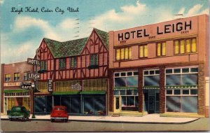 Linen Postcard Leigh Hotel in Cedar City, Utah