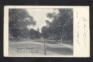 OTTUMWA IOWA FOURTH STREET SCENE VINTAGE POSTCARD 1905