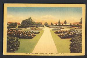 Portland, Maine/ME Postcard, Circle Park/Deering Oaks