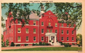 Vintage Postcard Toby Hospital Historic Building Landmark Wareham Massachusetts