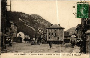 CPA MOREZ La Place du Marché Fontaine des Trois Lions (446956)