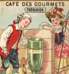 1880s-90s Trébucien Gourmet Chocolate Farm Trick Water For Chickens F156