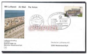 Letter Munchen Berlin Westerland Lufthansa LH5008