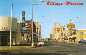 1st Avenue North Greyhound Bus Depot Billings Monana 1968 postcard