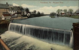 Kennebunk Maine ME Mousam River Waterfall c1910 Vintage Postcard
