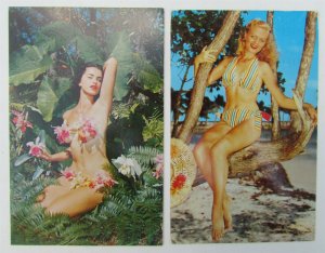 lot of 2 RISQUE POSTCARDS HAWAII & FLORIDA BEAUTIES VINTAGE