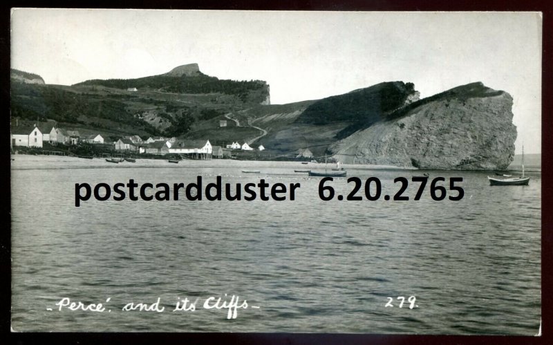 2765 - PERCE Quebec 1931 Panoramic View. Real Photo Postcard by Henderson