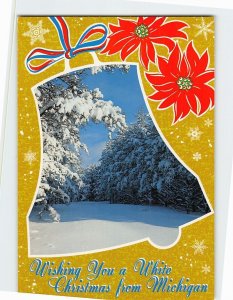 Postcard Wishing You a White Christmas from Michigan