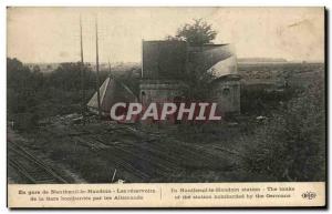 Old Postcard In Nantheuil station on Haudoin The reservoirs of bomardes stati...