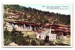 Ancient Cliff Dwellings Phantom Cliff Canon Colorado Postcard Manitou Skyline Dr