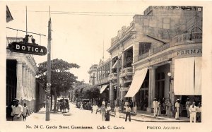 J68/ Foreign RPPC Postcard c1910 Guantanamo Cuba Botica Stores Garcia St 233
