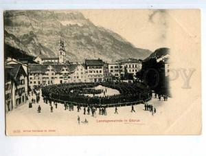 251606 Switzerland Landsgemeinde in GLARUS undivided back PC