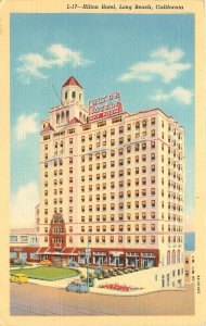 Linen Postcard Hilton Hotel & Sky Room (Breakers) 220 E Ocean Blvd Long Beach CA