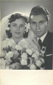 Foto Studio Cluj Romania groom & bride dated 1958