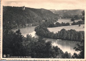 THERMAL TOWN OF SPA LAKE WARFAAZ PANORMA ARDENNES BELGIUM CONTINENTAL SIZE c1930