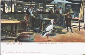 Netherlands Den Haag Vismarkt met de Haagse Ooievaar The Hague Stork 09.35