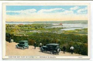 Panorama Duluth Minnesota from Highway 1 1920s postcard