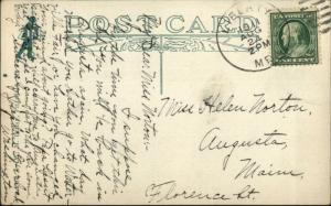 Houlton ME B&A RR Train Station Depot c1910 Postcard #2