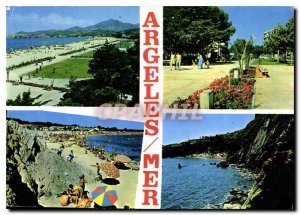 Modern Postcard The Vermilion Coast Argeles sur Mer beach off the boardwalk A...