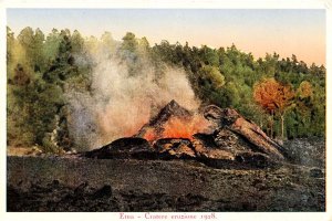 Italy - Mt Etna Volcano Eruption Crater, 1928