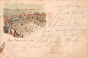 Antwerp Belgium Grand Place et le Bas Escaul Antique Postcard J60802