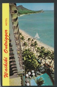 America Postcard - The Outrigger Hotel, Waikiki, Honolulu, Hawaii   RS18285