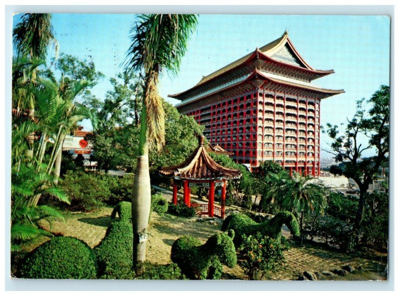 1987 View Of The Grand Hotel Taipei Taiwan Posted Vintage Postcard