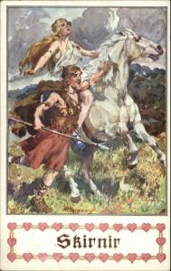 Marussig - Opera? SKIRNIR White Horse Beautiful Viking Woman c1910 Postcard