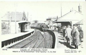 Hampshire Postcard - Steam Train at Andover Town Railway Station   Ref.2180