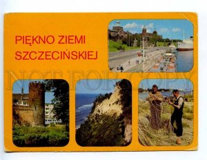 221899 POLAND SZCZECIN Old collage photo postcard