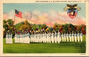 Vtg West Point New York NY First Class Men US Military Academy 1930s Postcard