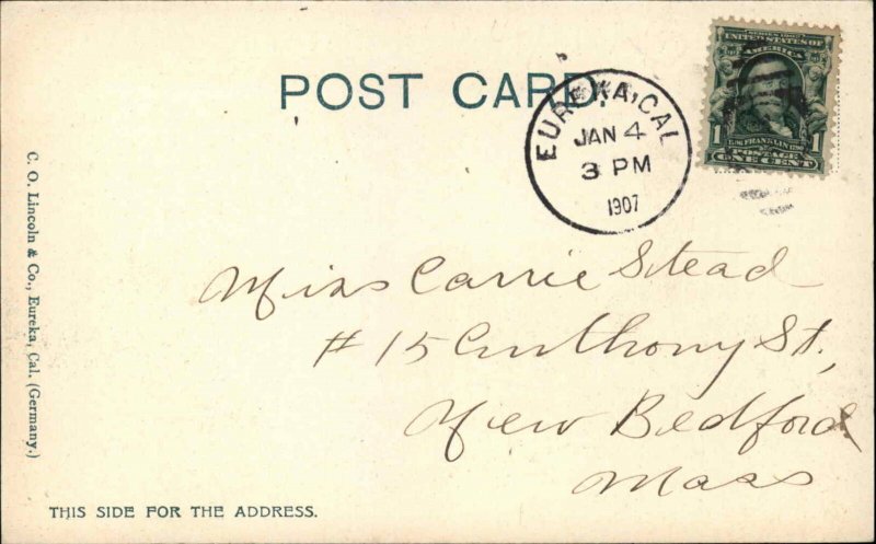 Antique Postcard EUREKA CALIFORNIA CA Waterfront