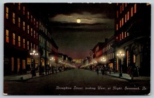 Broughton Street   Savannah  Georgia   Postcard  c1910