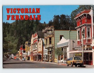 Postcard View in Victorian Ferndale California USA