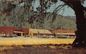 Hoopa California Valley Shopping Center Street View Vintage Postcard K68675