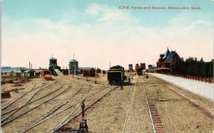 CPR Yards & Railway Station Moose Jaw Saskatchewan SK Unused Postcard G13