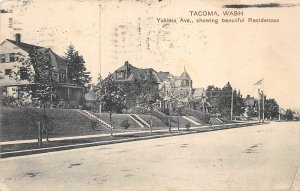 Tacoma, Washington Yakima Avenue Residences WA Street Scene PCK Postcard 1907
