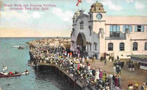 Board Walk Dance Pavilion Tent City Coronado California 1910c postcard