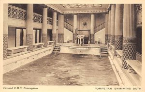 RMS Berengaria Pompeiian Swimming Bath Cunard Line Ship Unused 