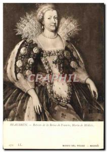 Old Postcard Beaubrun Retrato De La Reina De Francia Maria De Medici Museo De...