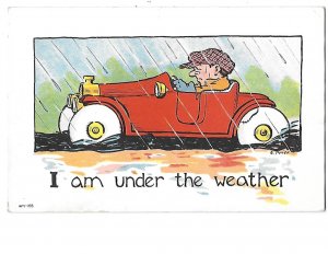 I am Under the Weather Car Roadster Rain Get Well Humour