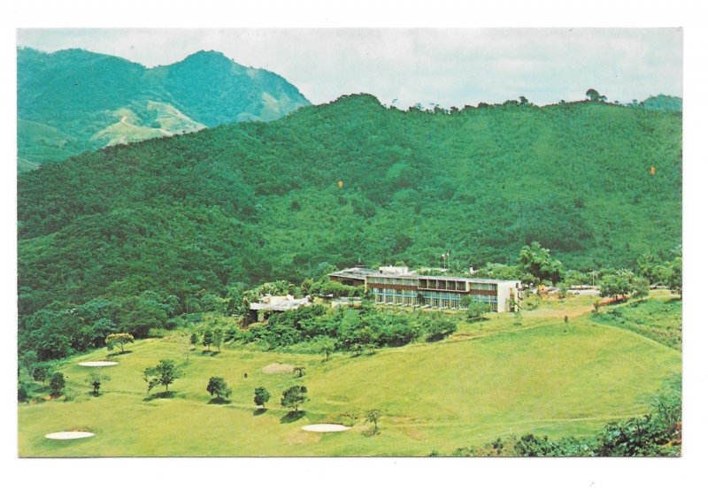 US Puerto Rico Hotel Barranquitas Aerial View Panorama Vtg Dexter Press Postcard