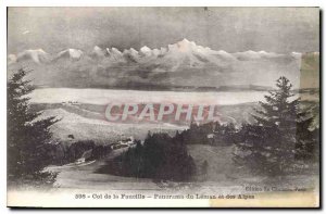Old Postcard Col de la Sickle Panorama du Leman and the Alps