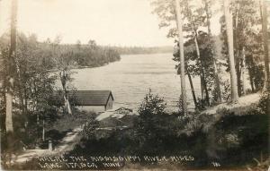 c1907 RPPC Postcard Lake Itasca MN Where Mississipppi River Rises 781 Crescent