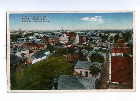 182804 WWI UKRAINE Stryj Vintage RPPC military postage