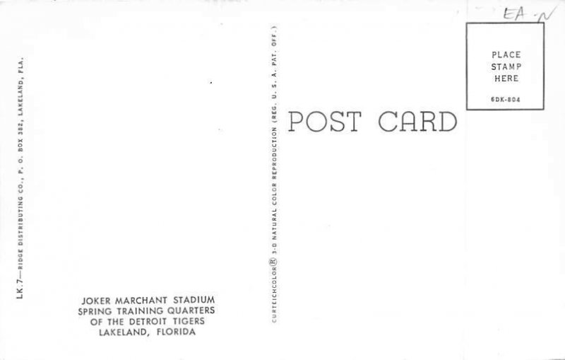 Joker Marchant Stadium, Spring Training Detroit Tigers Lakeland, FL, USA Unused 