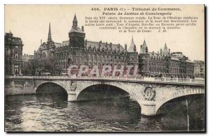 Old Postcard Paris Commercial Court I courthouse and Concierge